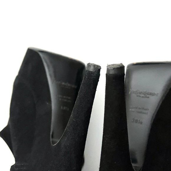 YSL - Imperiale Suede Platform Ankle Strap Heels - Picture 13 of 16
